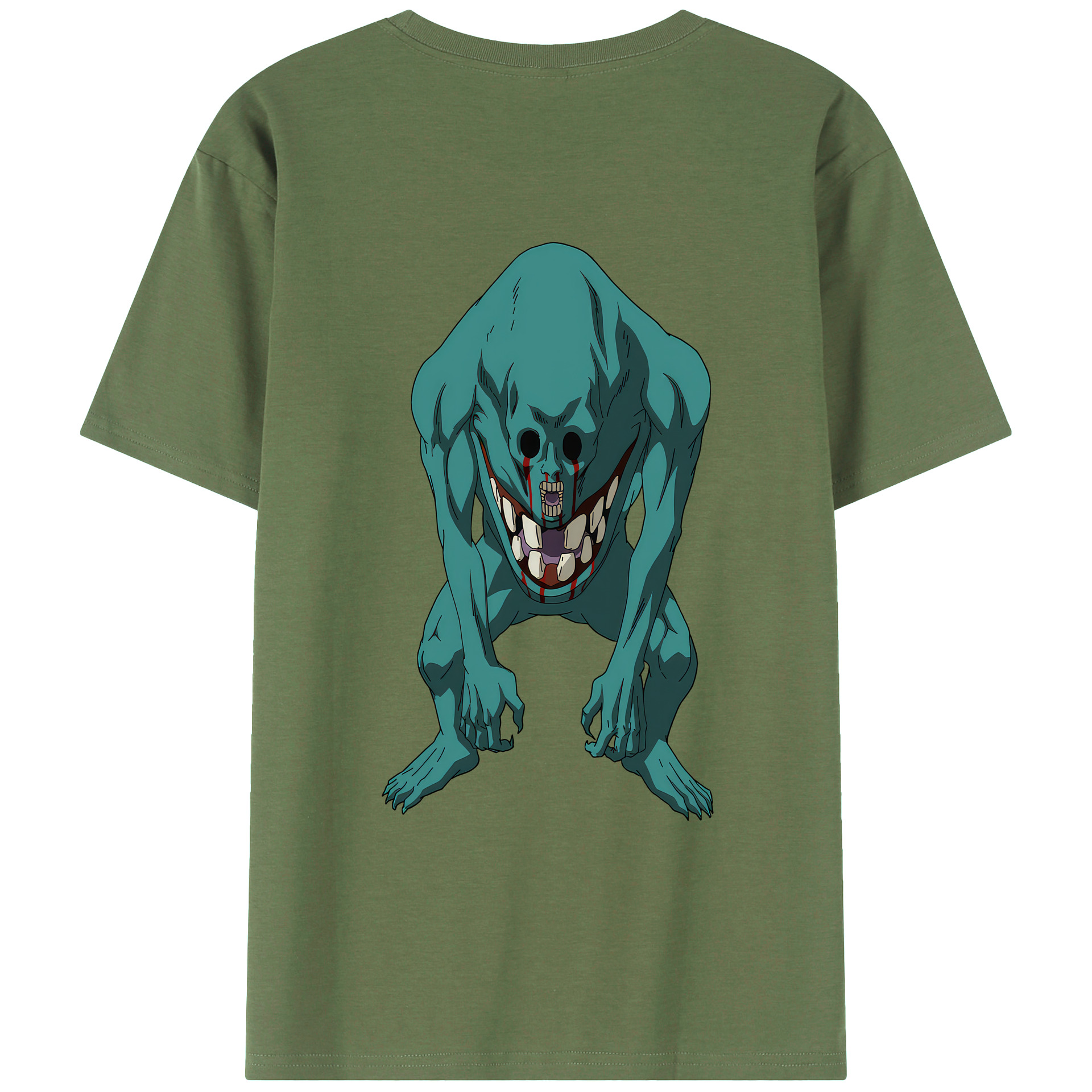 （画像用） 呪術廻戦 Jujutsu Kaisen 綿100％ メンズ半袖Tシャツ（バックプリント） 通気性